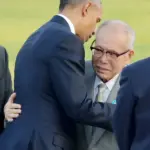 オバマ大統領と森重昭氏の抱擁