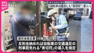 自転車 ヘルメット 青切符 — JP news